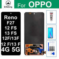 จอแอลซีดีสำหรับ OPPO Reno 12 13 F 13F 12F 12 FS 13 FS 4G 5G CPH2687 CPH2637 CPH2699 CPH2701แสดงหน้าจอสัมผัสชิ้นส่วน + กาว + เครื่องมือ