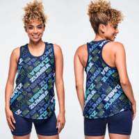 Zumba Wear New Available Zumba Libre Boxy Mesh Top With Side Slits tank tops  Z2T00 1266