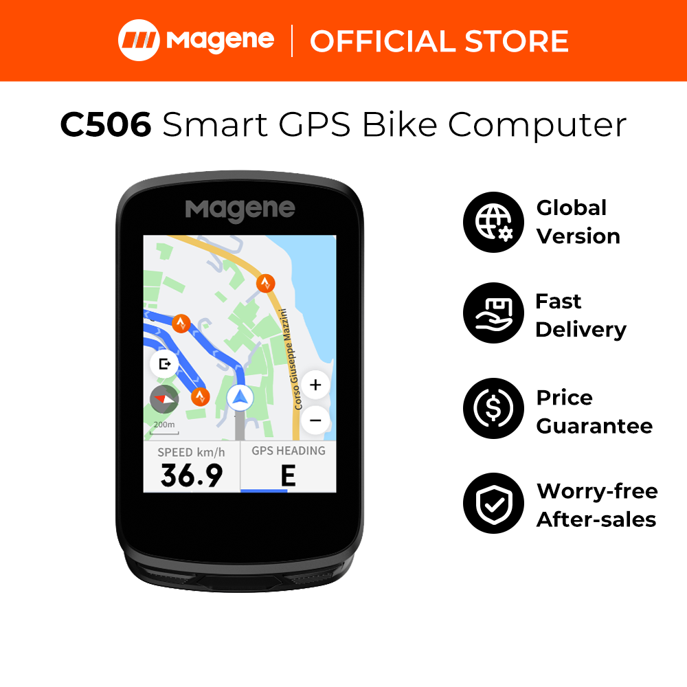  Magene C506 GPS thông minh máy tính Xe Đạp 2.4inch Màu màn hình cảm ứng Wifi Bluetooth truyền dữ liệu tùy chỉnh hiển thị dữ liệu 