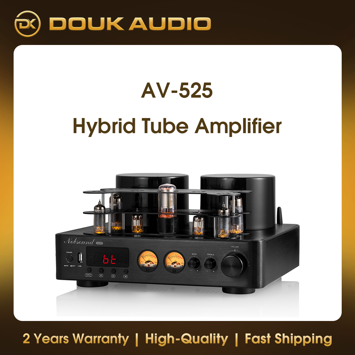 Nobsound AV-525 Bluetooth 5.0 Tube Power Amplifier COAX/OPT