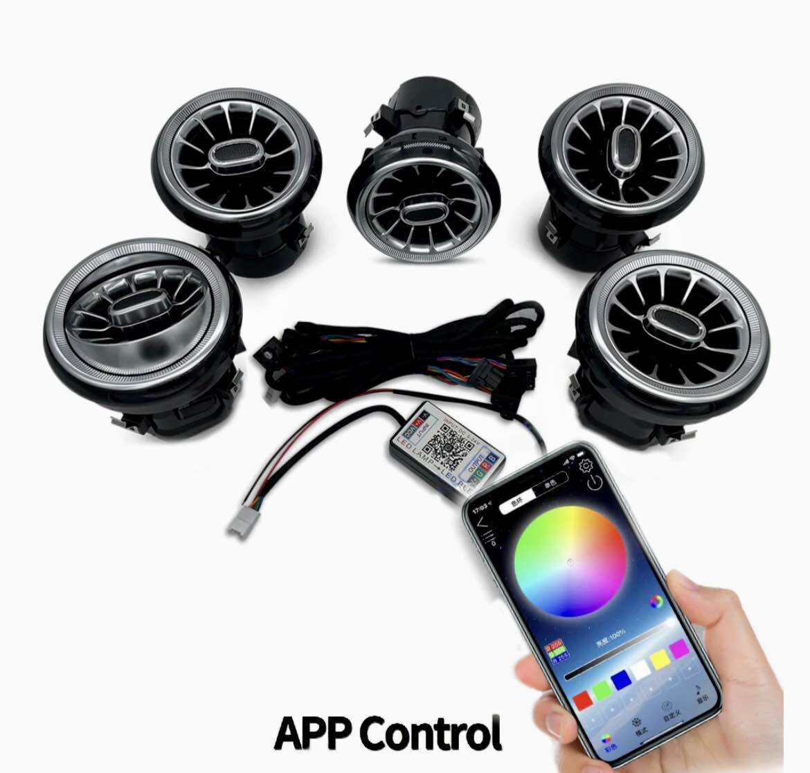 Mercedes benz w176 A W117 CLA X156 GLA air vent cond RGB LED Ambient