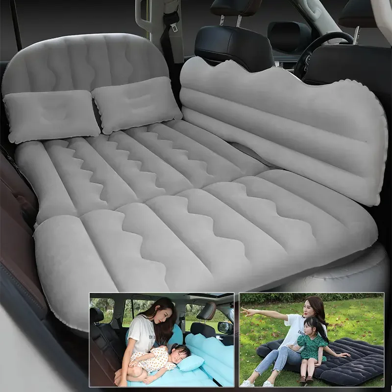 Inflatable Car Travel Bed Bymacar Outdoor Mattress Universal for Sedan SUV Cars Seat And Lie on Versatile Portable Sleeping Mat. 
