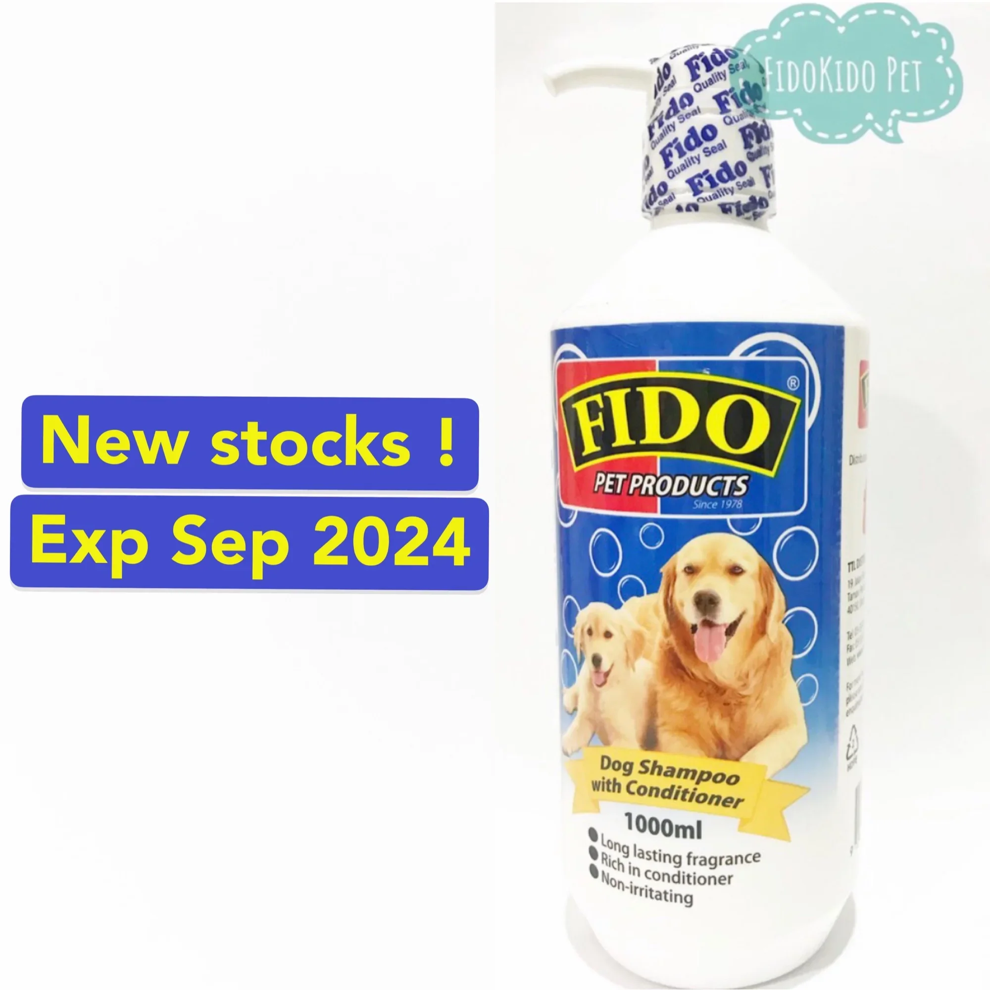Fido dog shampoo with conditioner - 1000ml