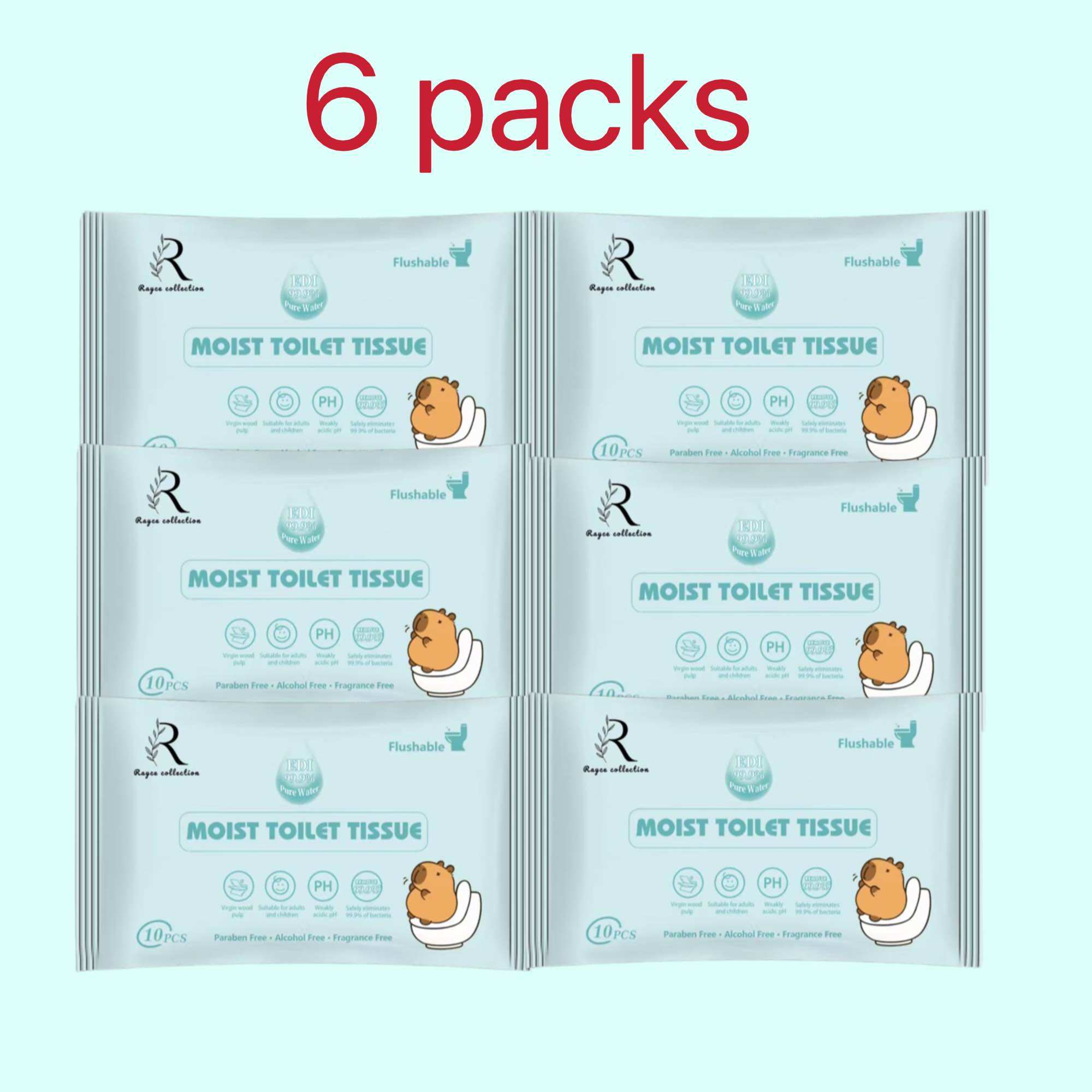 PURE WATER Flushable Wet Toilet Paper湿厕纸 /私处湿巾/feminine wipes /flushable wipes