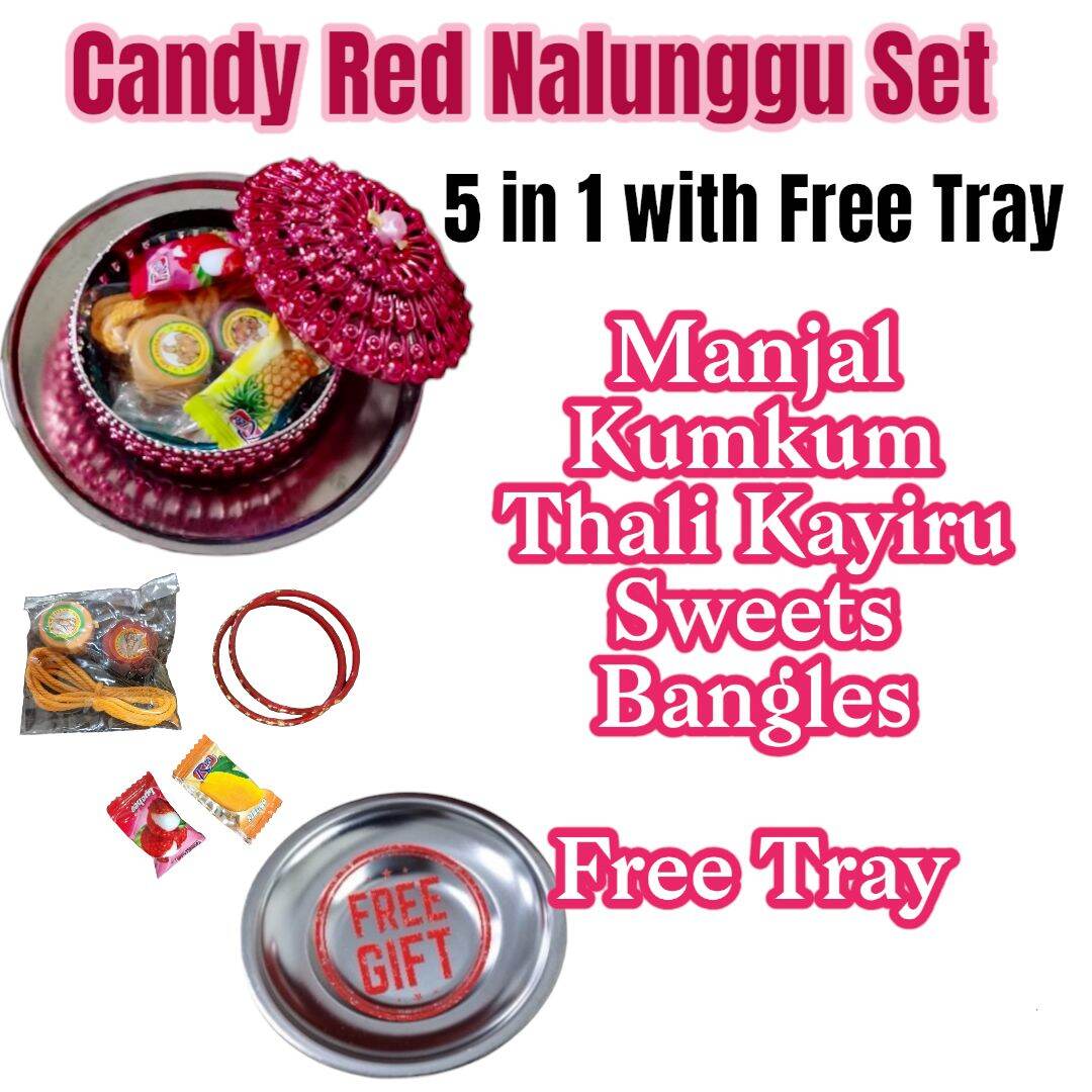Unique Red, Gold & Silver Box Doorgift | Nalunggu Set | Sumangali Set ...