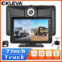 EKLEVA 7 Inch Truck Dashboard Car DVRs Dual Camera AHD 1080P for the large bus school bus tanker and other trailer with Loop Recording and Parking Monitor support max 128G SD card