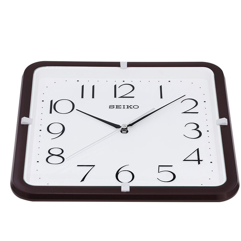 Seiko | Wall-Mount No-Drilling Sweep Second Square Wall Clock 11 Inches