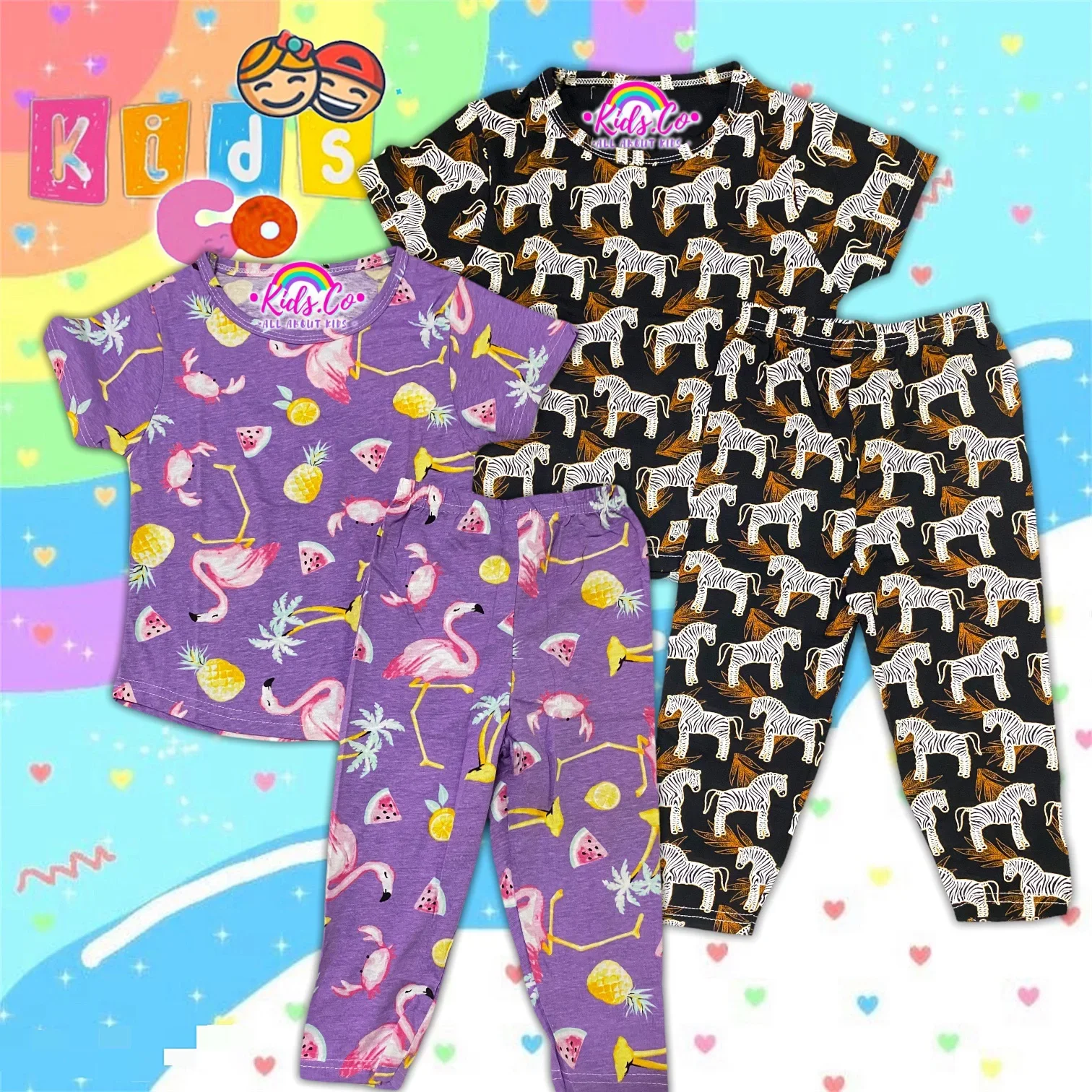 Readystock Pyjamas Kids Printed Kids Size