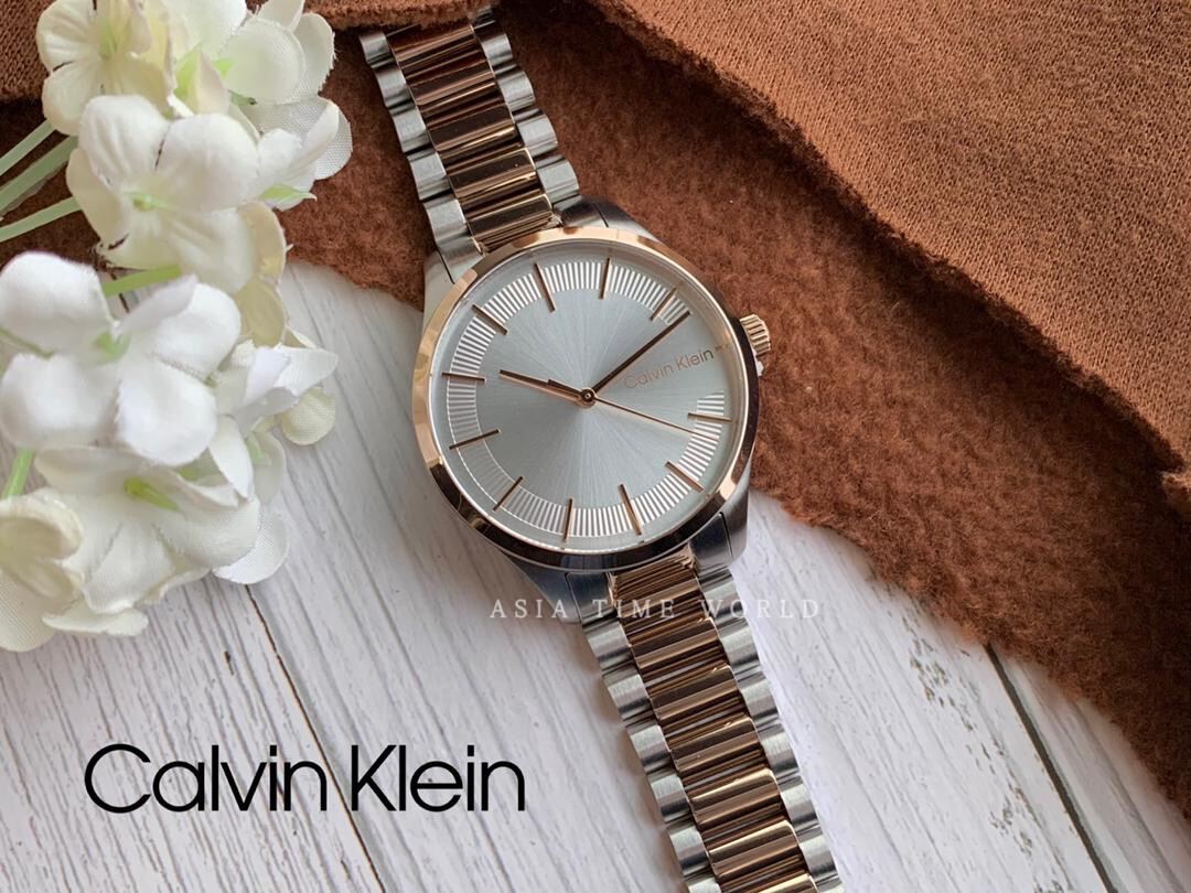 Original] Calvin Klein 25200044 Minimalistic Design Women's Watch Two Tone  Silver and Rose Gold Stainless Steel | Official Warranty | Lazada