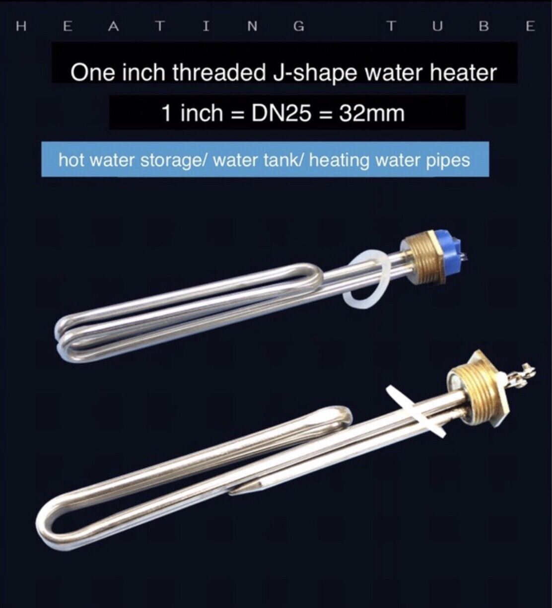 Water heater 1 inch threaded Jshape Boiler Heater / Water Immersion