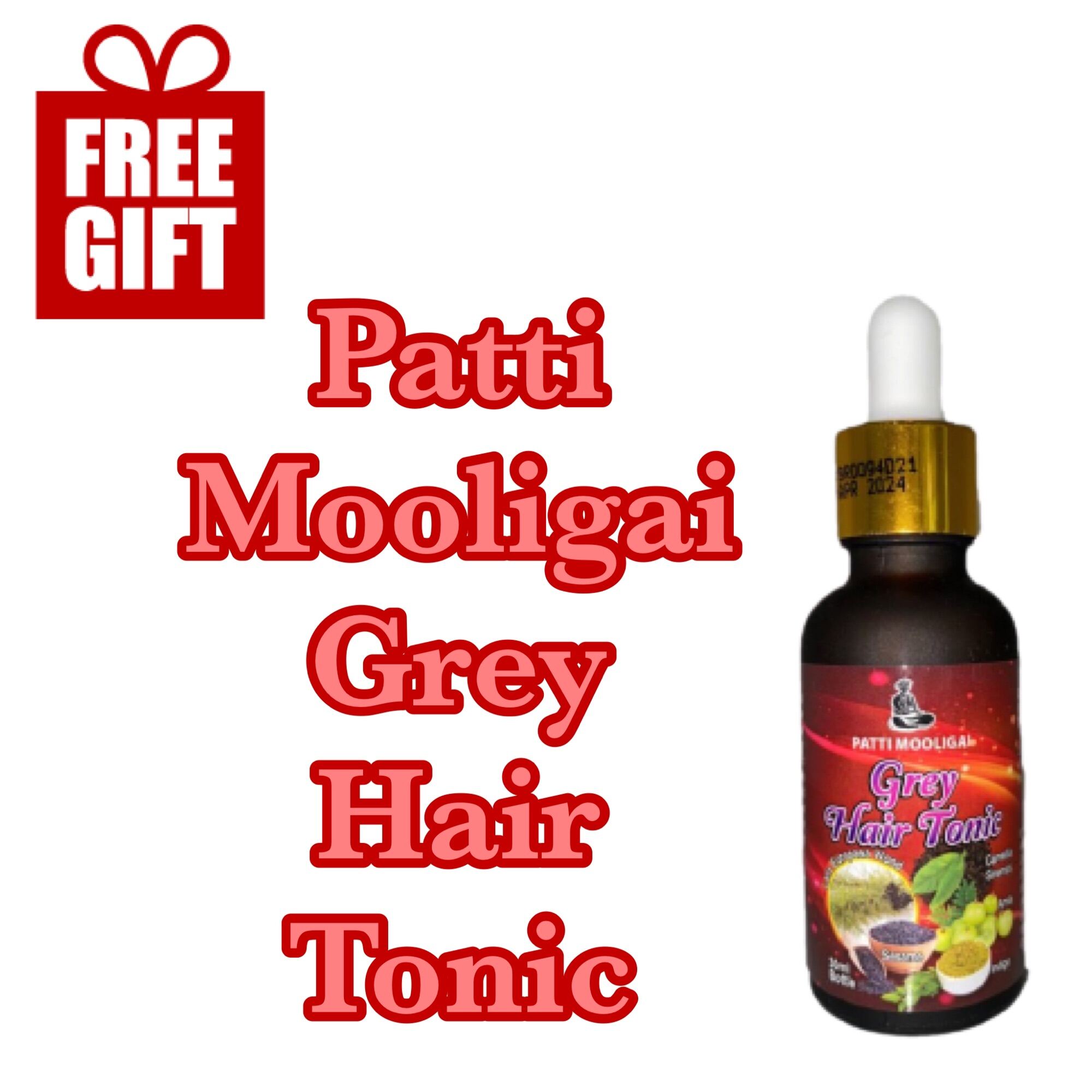 READY STOCK] Patti Mooligai Grey Hair Tonic , Tonik rambut uban , rambut  putih | Lazada