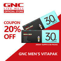 GNC MEGA MEN Vitapak Program Mood support  Liver Health Bone Health General Wellness Theanine L-Arginine Milk Thistle Calcium Multivitamin