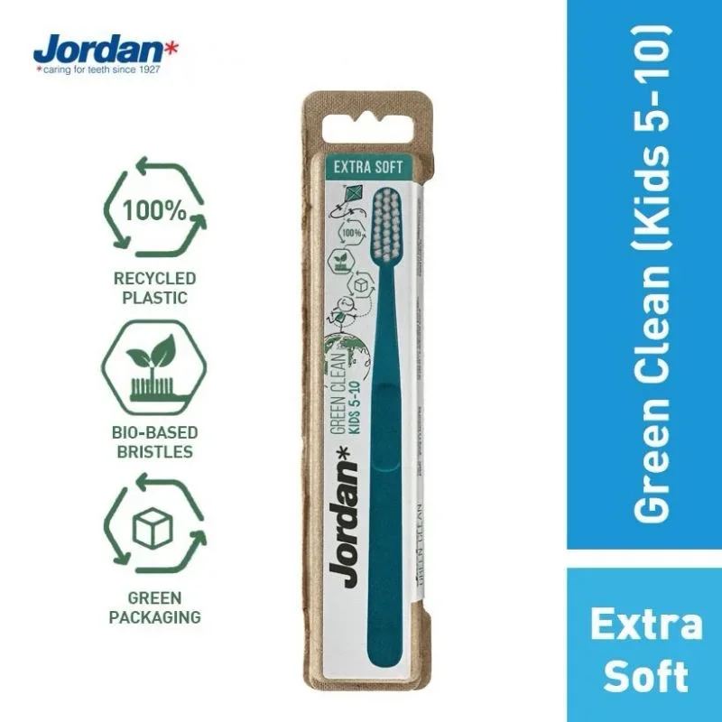Jordan Kid's Green Clean Toothbrush Extra Soft (Random Colour)