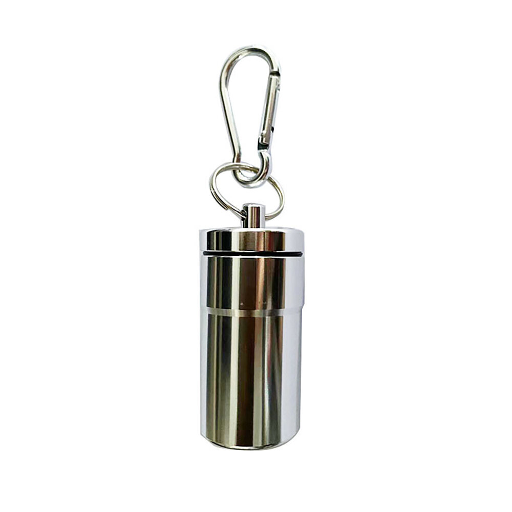 Windproof Aluminum Pocket Ashtray With Lid Portable Keychain Tube_voghion.com