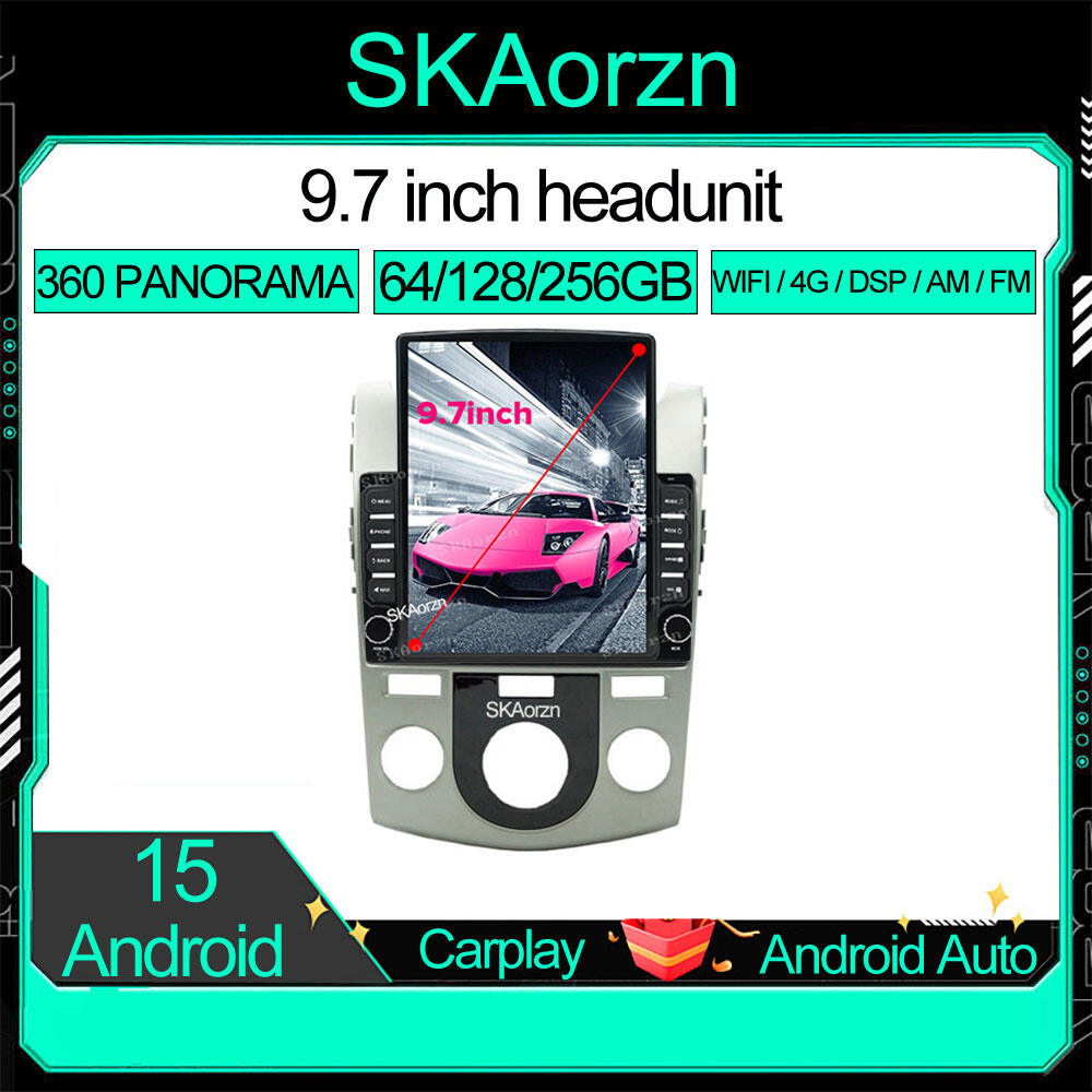 SKAorzn 9.7inch for kia forte 2010-2017 16 32 64 128 256GB Tesla style vertical screen Android15 IPS QLED 4G WIFI DSP AM FM 360 Car android headunit stereo Radio GPS Bluetooth 970 ราคา 3,950 บาท*ส่งฟรี