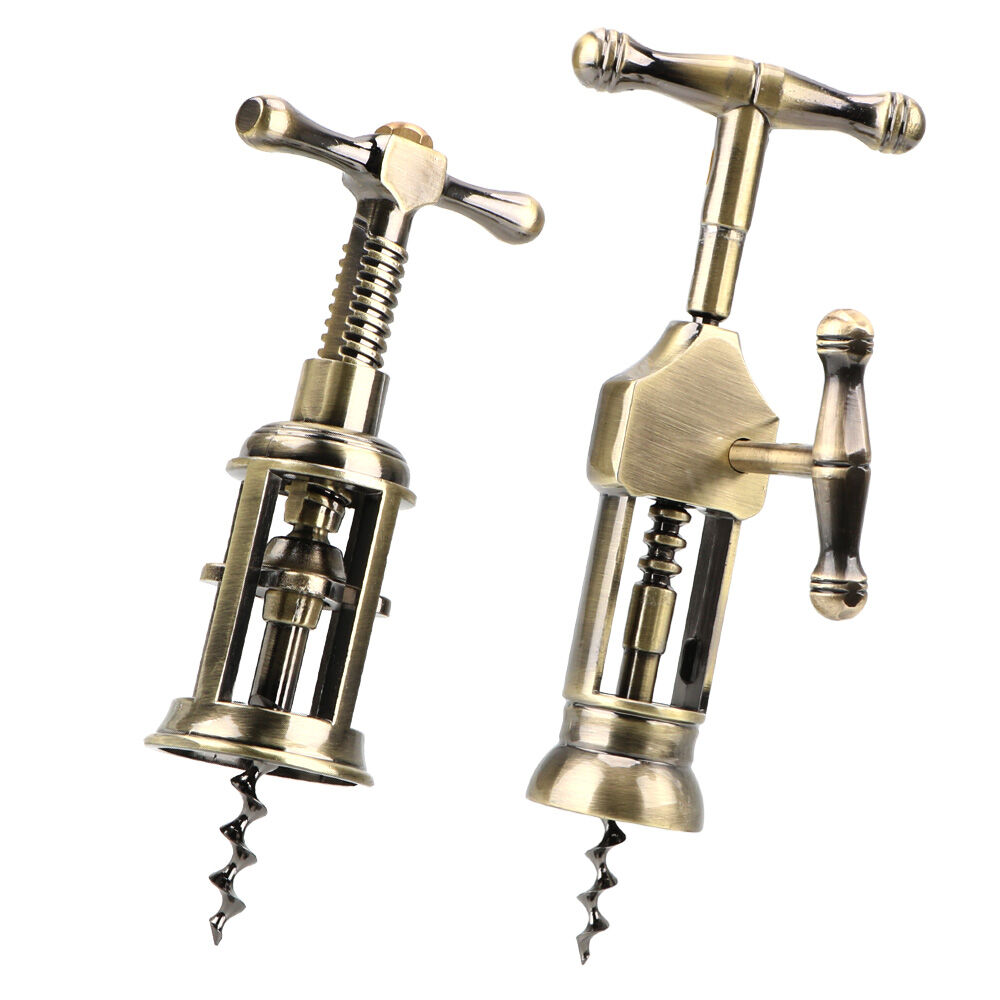 Vintage Rack & Pinion Corkscrew Classic Wine Bottle Opener Tool_voghion.com