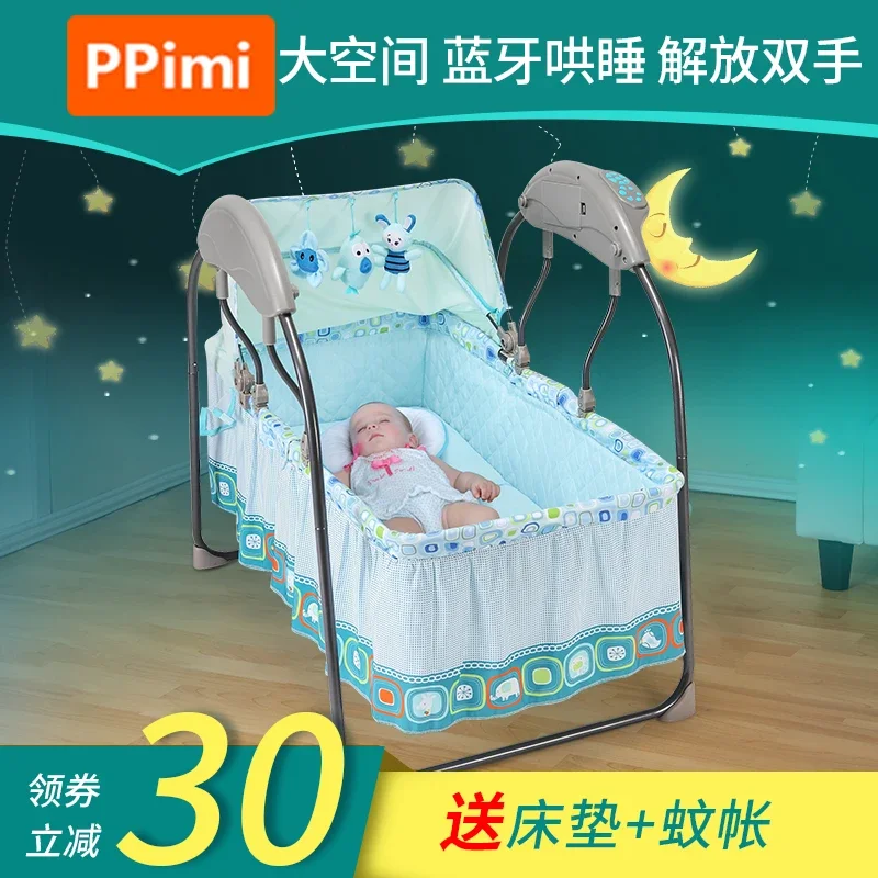 Ppimi Baby Electric Bassinet Cradle Coax Sleeping Artifact Free Hands Newborn Baby Sleeping Basket