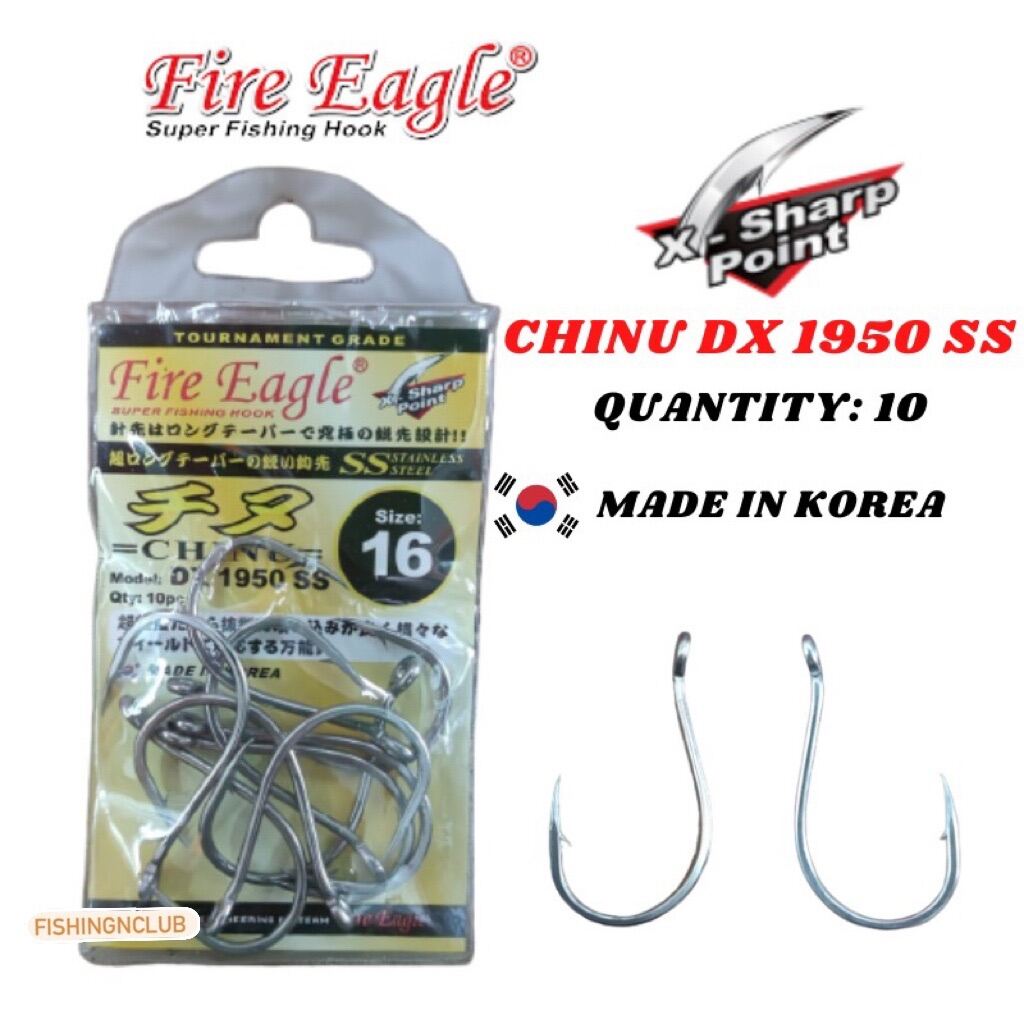 Fire Eagle Chinu Hook DX 1950SS Stainless Steel Fishing Hook Super Sharp  Matakail Pancing TAJAM MURAH