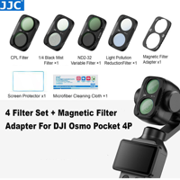 JJC Magnetic Filter For DJI Osmo Pocket 4P UV CPL ND2-32 / ND64-1000 Variable Filter 1/4 Black Mist & Light Pollution Reduction Filter For Your Choice | Aluminum Alloy Frame with No Vignetting