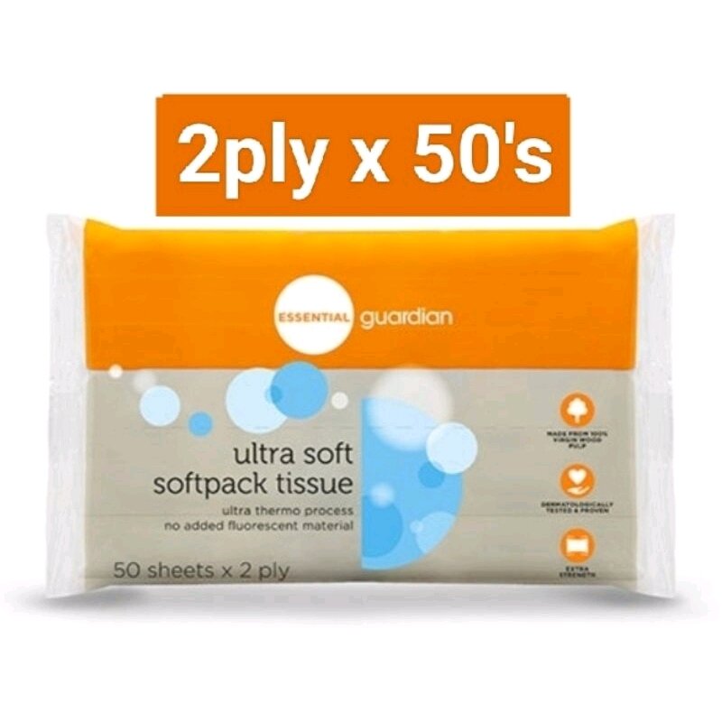 Guardian Soft & Care Facial Tissue 50's x 2ply Lazada