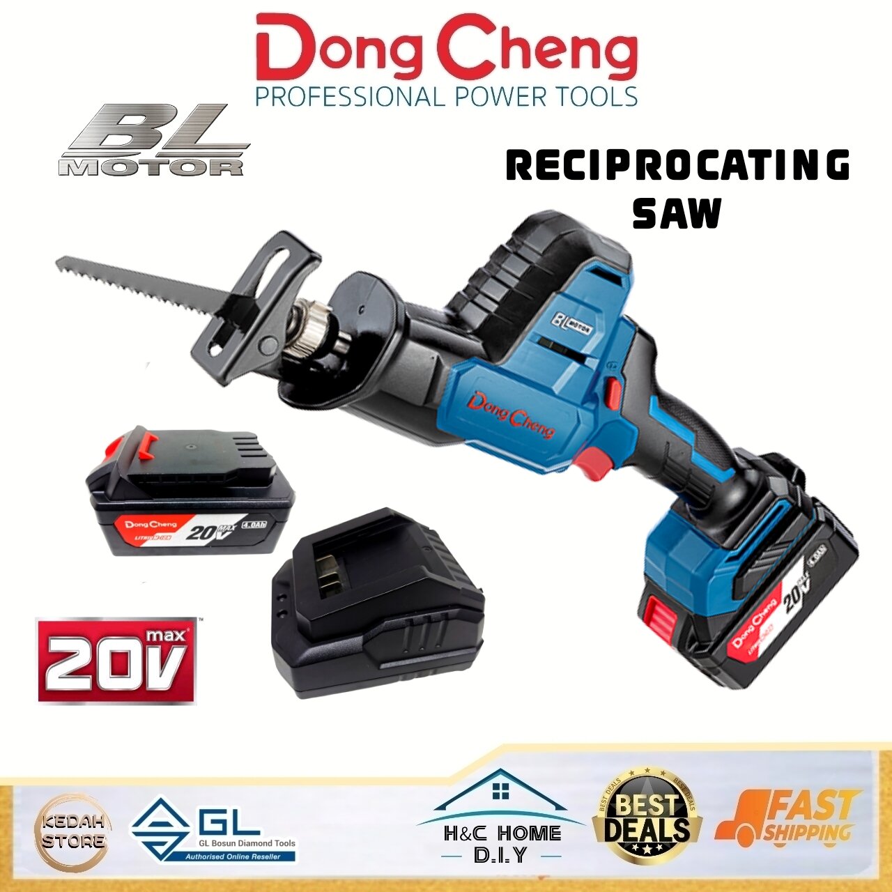 Dongcheng 20V Cordless Reciprocating Saw DCJF22 Power Tool Lazada
