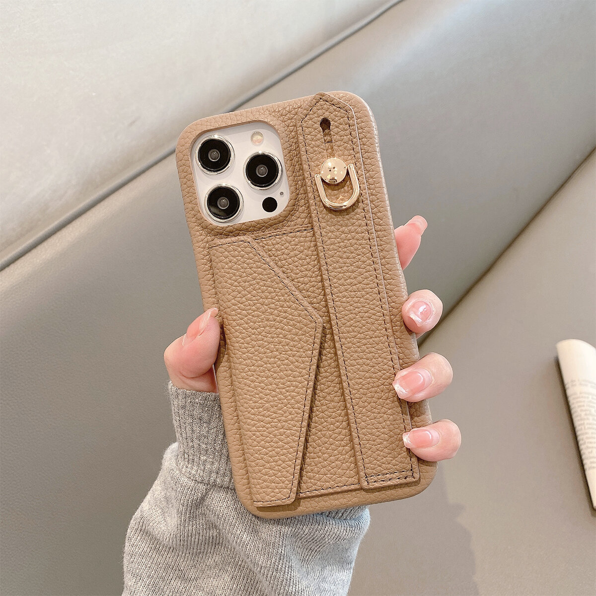 Luxury Leather Phone Case With Card Holder For Iphone Pro Max_voghion.com