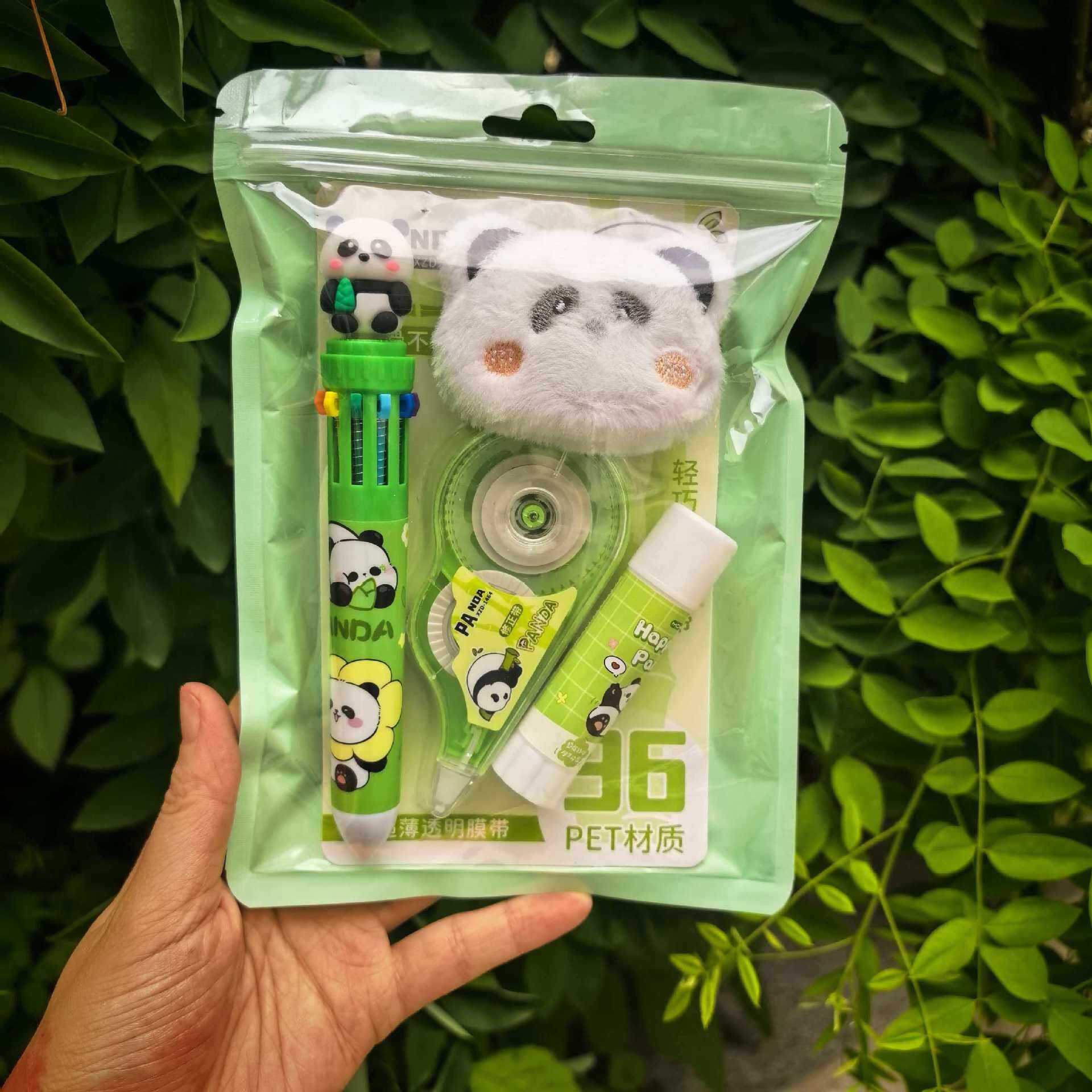 Cute Animal 4pcs Stationery Set Capybara Panda Cartoon Student Stationery Back To School Reward Kids Birthday Gift Pack Stationery Kit