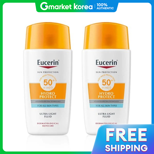 Eucerin Sun Face Hydro Protect 50ml X 2 Uv Protection Hydrating Sunscreen for Schools