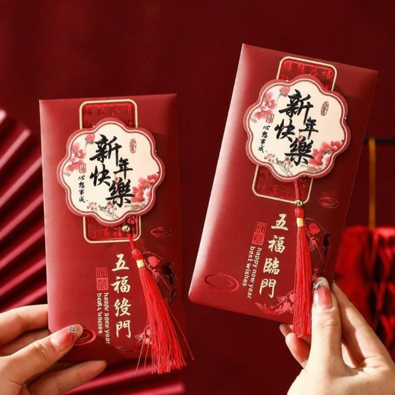 Creative Auspicious Golden Fringe Red Envelope Harga  36 Ringgit*Penghantaran Percuma