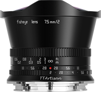 ttartisan 7.5Mm F2.0 lấy nét bằng tay Khẩu độ lớn Ống kính mắt cá góc rộng Đối với Sony E Nikon Z Canon Eos RF Fuji X Olympus M43 máy ảnh không gương