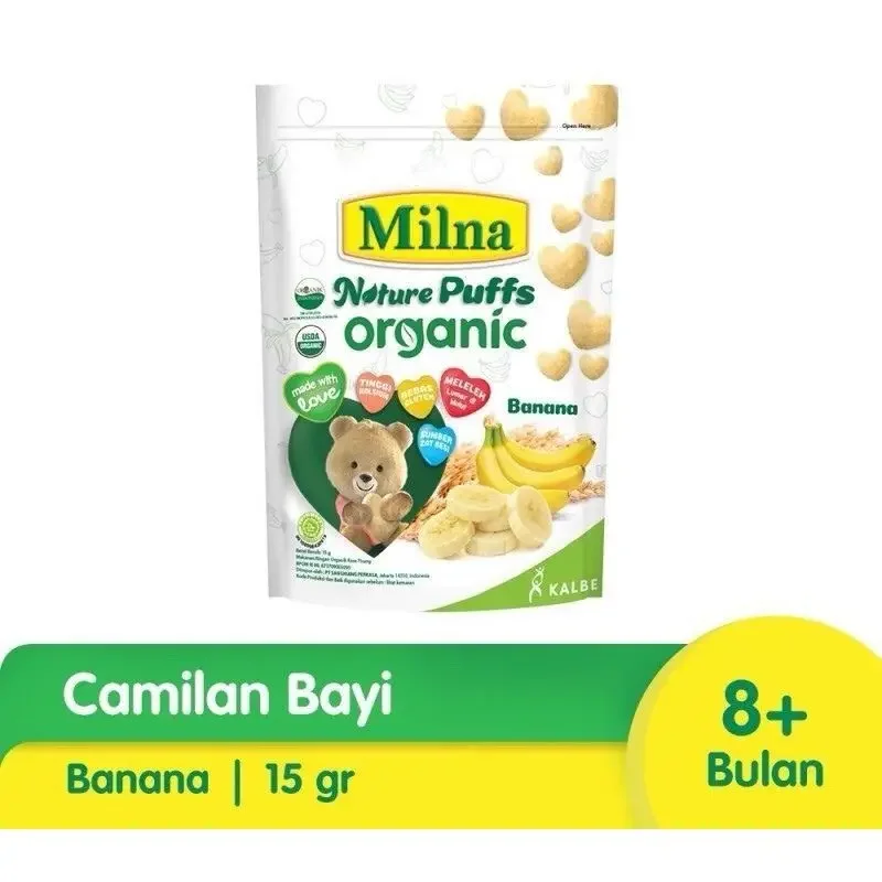 Milna Nature Puff Organic 15G Banana