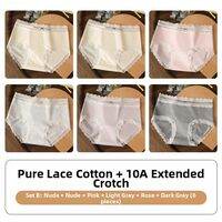 JIAZINI | Antibacterial Cotton Womens Mid-waist Briefs