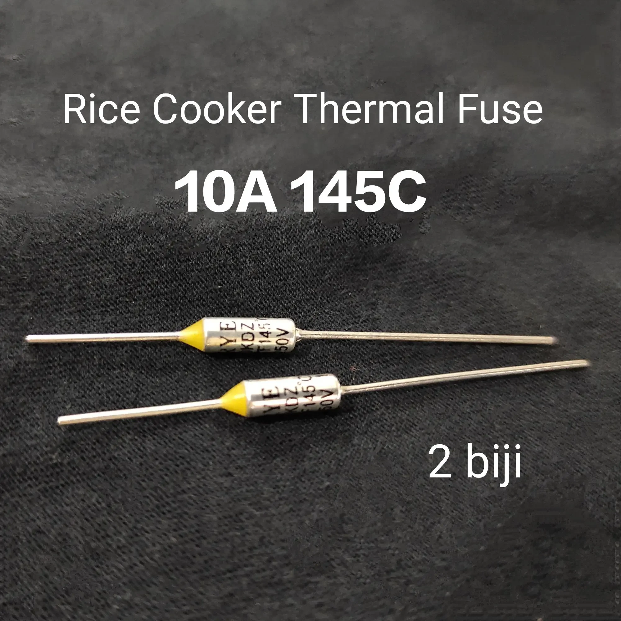 2 Biji 10A 145C 250V Rice Cooker Thermal Fuse fius periuk nasi