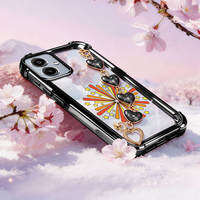 เคสซิลิโคนใสกันกระแทกสำหรับ Samsung A07 A06 A05 A04 A03น้ำหนัก5ก. เคสโทรศัพท์รูปดอกไม้ไฟน่ารักพร้อมสร้อยข้อมือระยิบระยับ