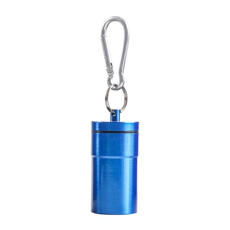 Windproof Aluminum Pocket Ashtray With Lid Portable Keychain Tube_voghion.com