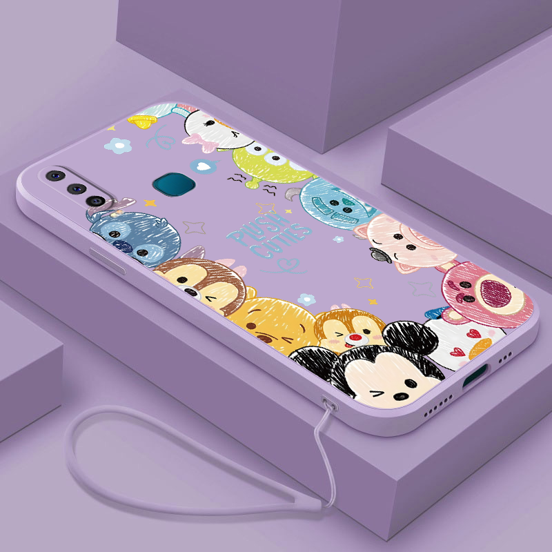 Vivo 1901 1902 1904 1906 V2254 V2206 V2207 V2203 1935 1938 Sweet Mickey Disney Matte Soft Case Cute Flexible Cover Lovely Cartoon Casing