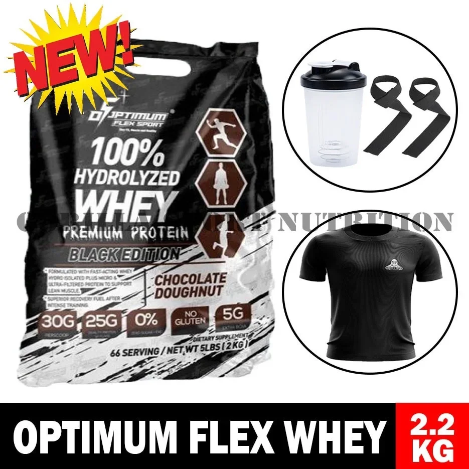 Whey Optimum Flex Direct HQ 100% Hydrolized Whey 0Sugar 30 Protein Build Lean Muscle