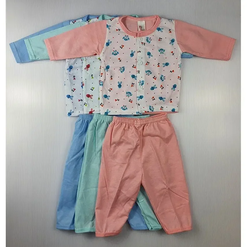 NEW BORN BABY CLOTHES SET BEAR LOGO NEW BORN 0 MONTH - 6 MONTH BAJU BABY -MYKIDS