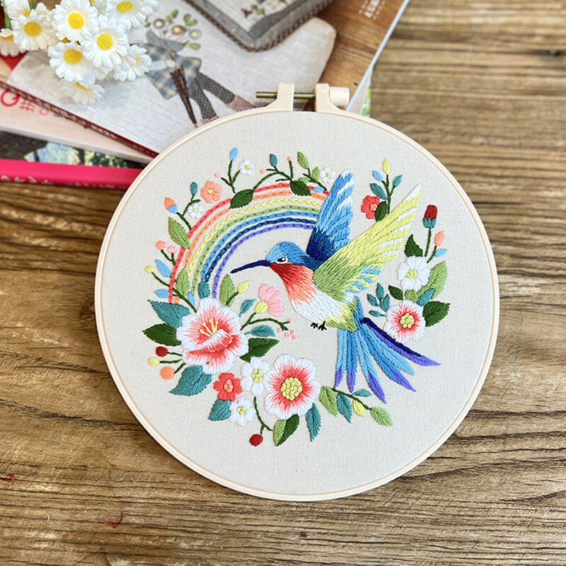 Handmade Embroidery DIY Material Kit Flower And Bird Style Wall Painting Living Room Decorations Beginner Creative Production