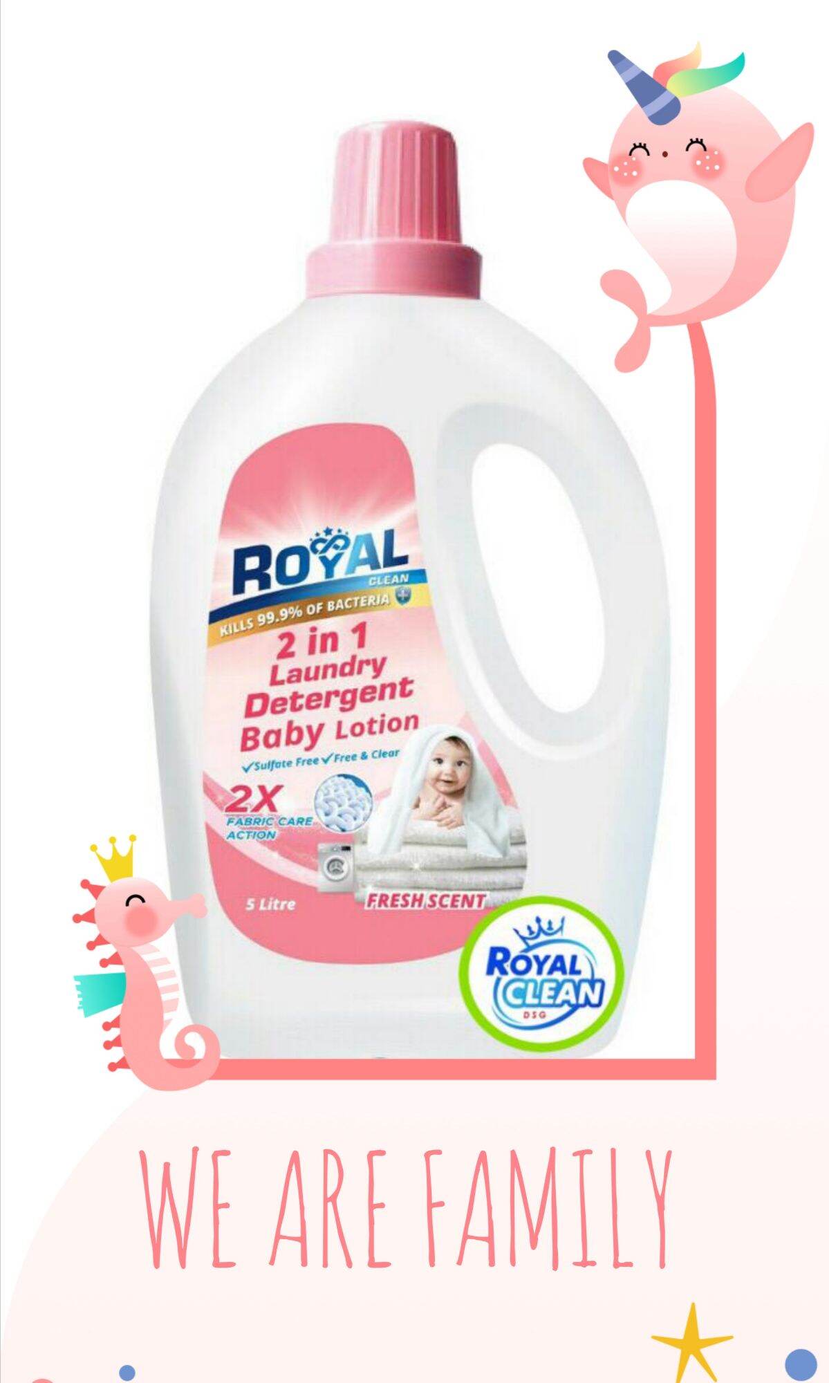Royal Clean Antibacterial Baby Laundry Detergent _Sabun Dobi (baby