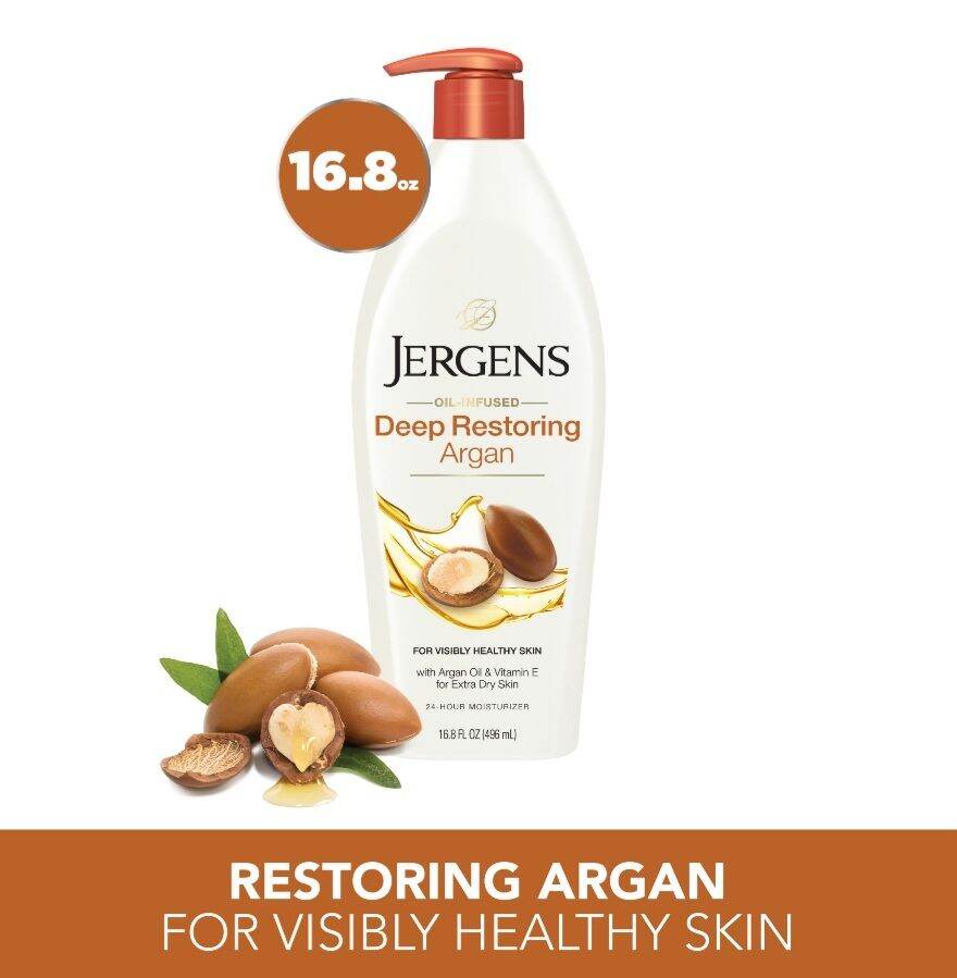 Jergens Deep Restoring Argan OilInfused Body Moisturizer (496 ml) Lazada