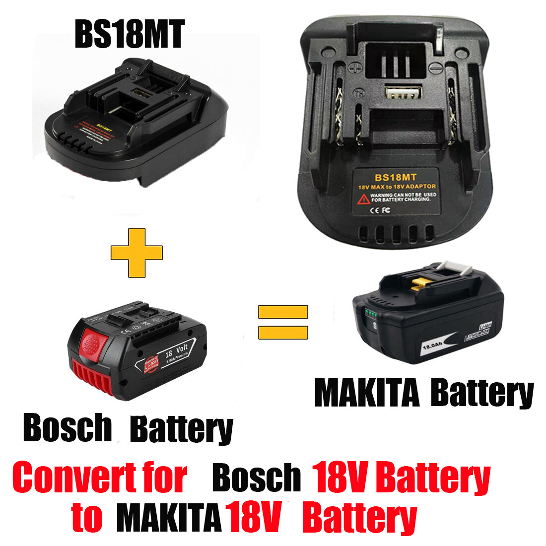 New MT20BSL Li-Ion Battery Converter Adapter for Makita 18V