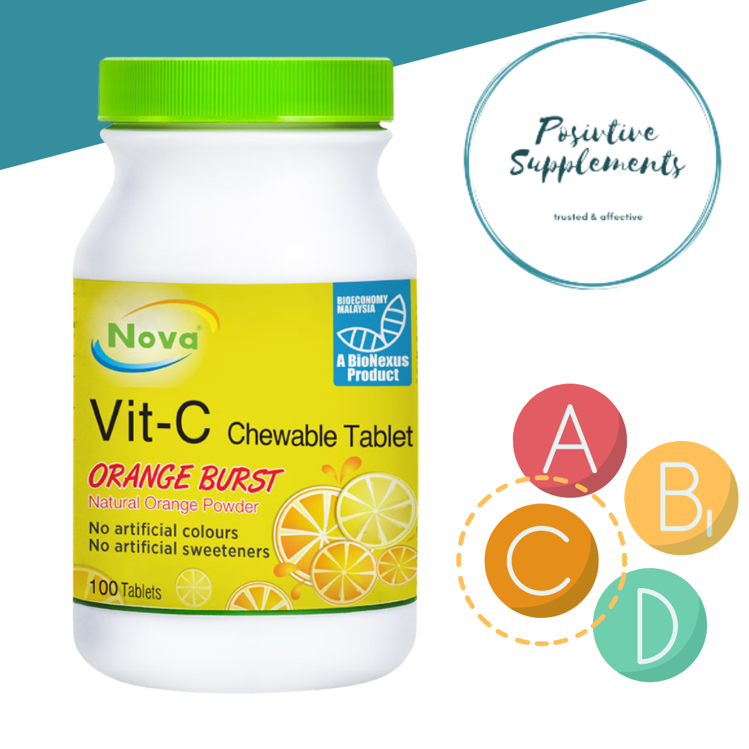 NOVA VITAMIN C ORANGE BURST 100s CHEWABLE Lazada