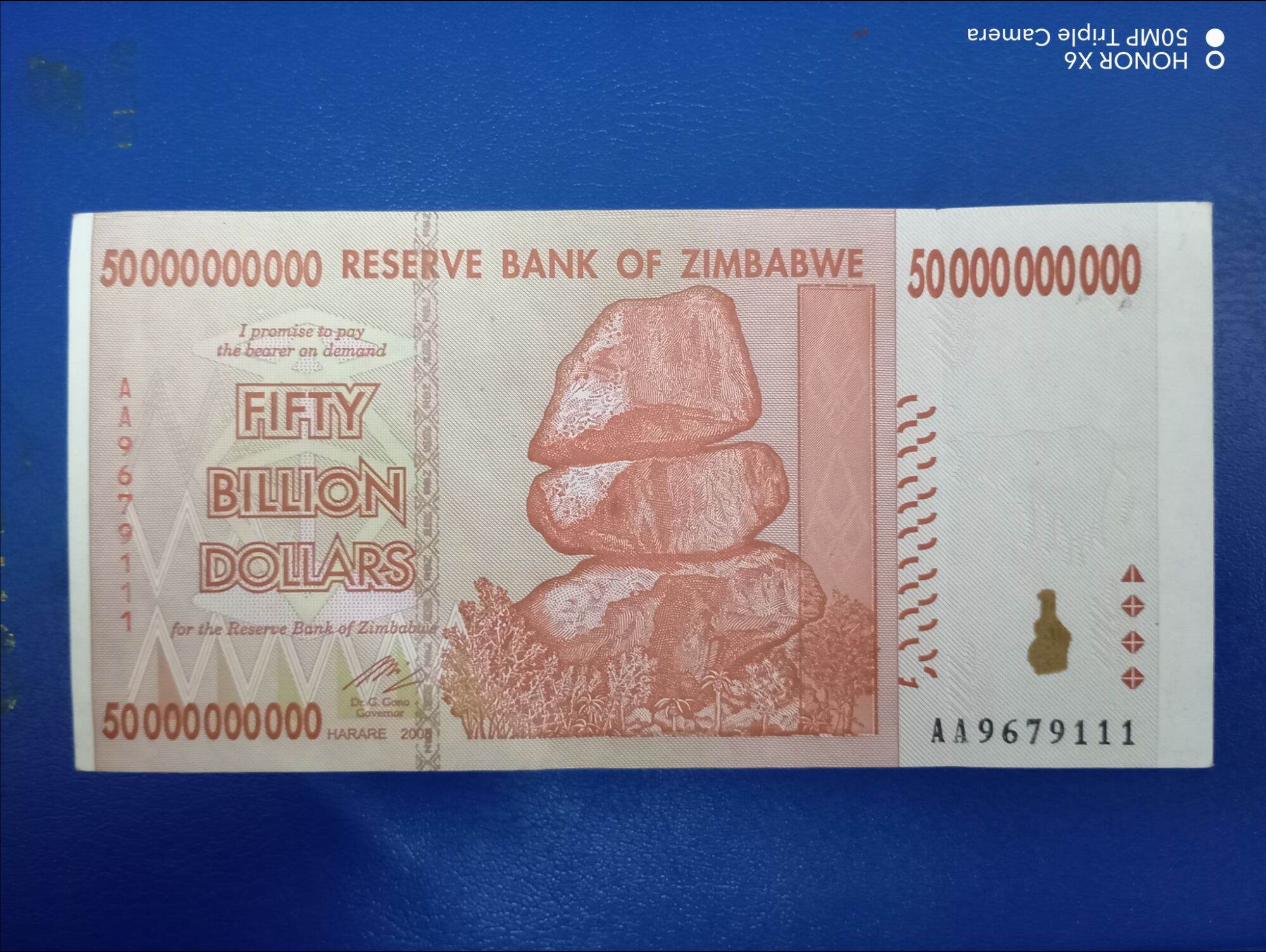 2008 Zimbabwe 50 Billion Dollars VF used Original Banknote Lazada