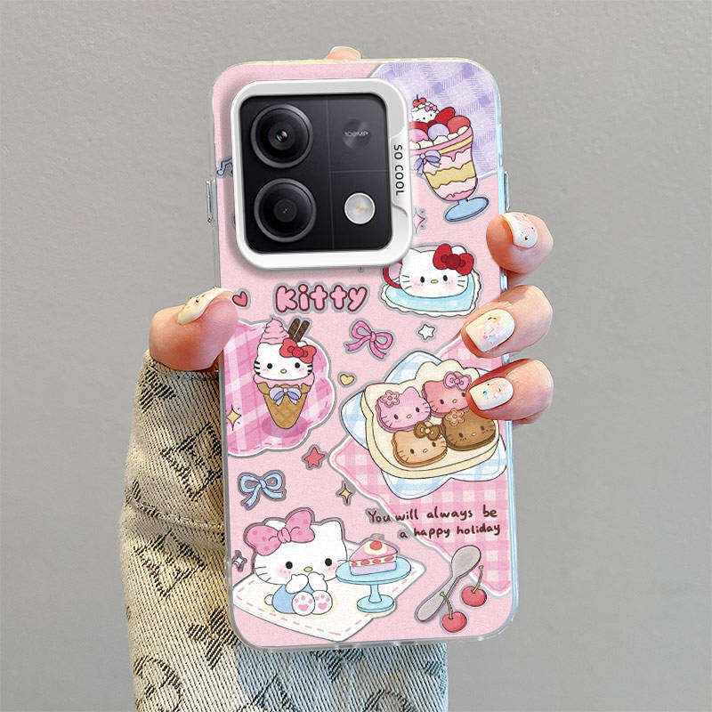 Redmi Note 13 Pro 5G / POCO X6 Case For Redmi Note 13 Pro 5G / POCO X6【The latest bezel soft case cartoon cute female boy camera protection phone case cover】