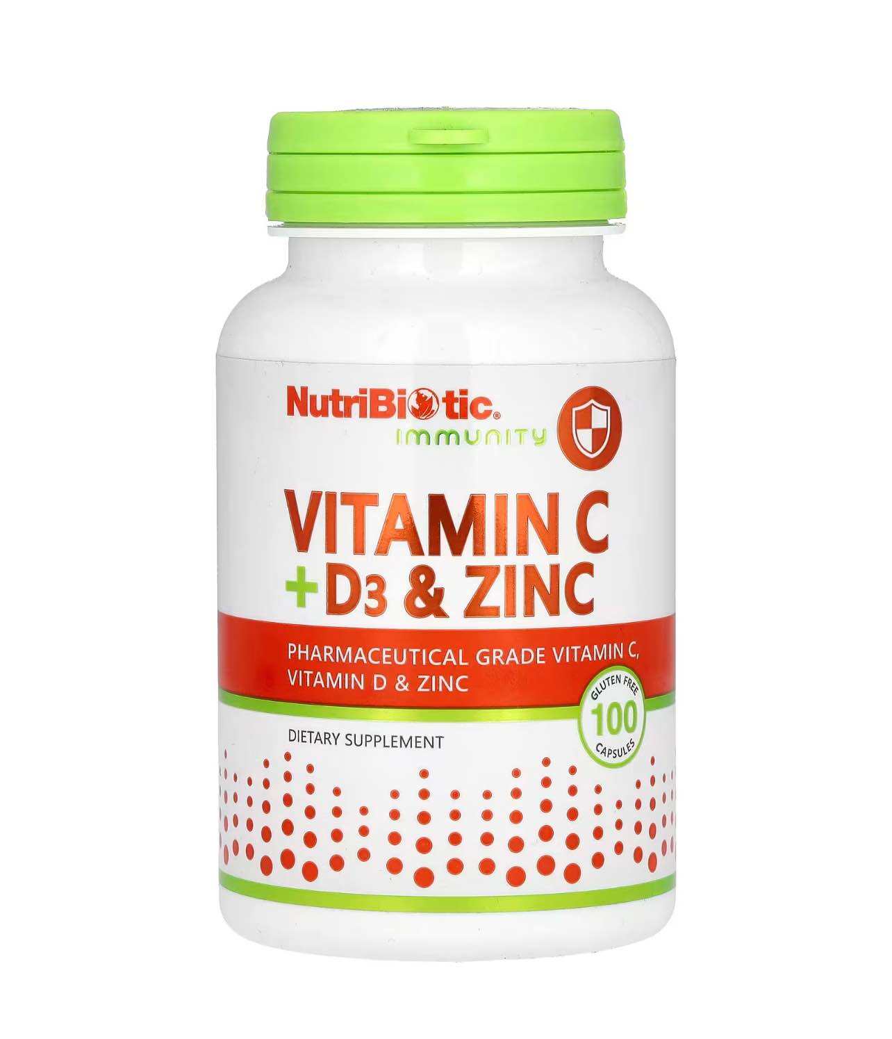 Nutribiotic vitamin c + D3 & Zinc 100 capsules Lazada