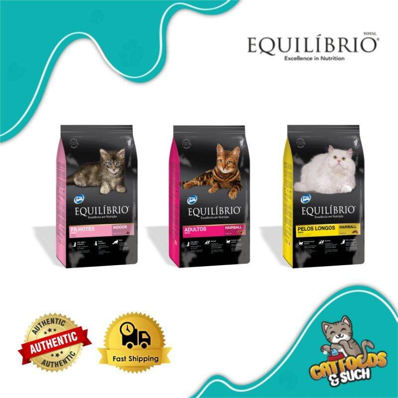 Original Fast Shipping Equilibrio 1 5kg Dry Cat Food Adult Long Hair Makanan Kucing Lazada