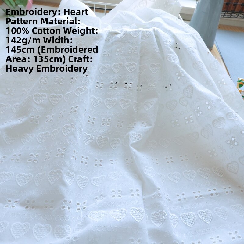 Cotton Lace Hollow Embroidered Fabric