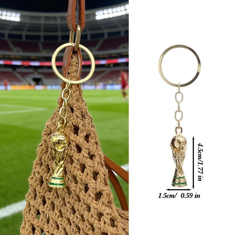 5Pcs 2026 USA-Canada-Mexico Football Keyring 3D Mini Sports Ball Key Chain Football Match World Cup Team Keychains Fans Favors Gold