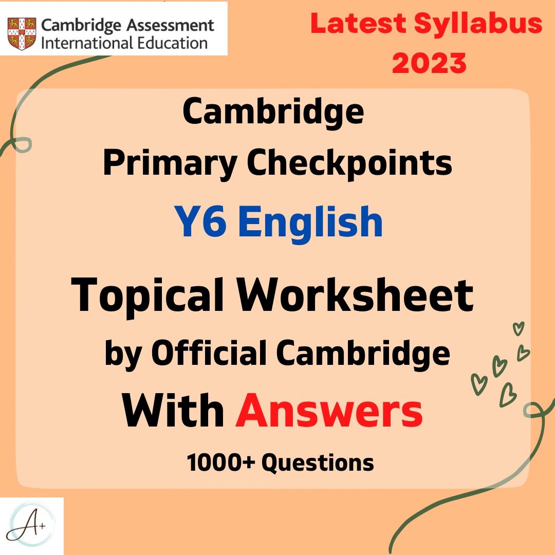  hardcopy cambridge primary checkpoint y6 english topical worksheet